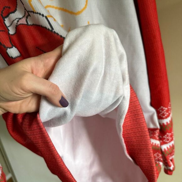 Ugly Christmas Sweater Yellow Snow Merry Christmas Holiday Red Mens Large NEW - Picture 6 of 12